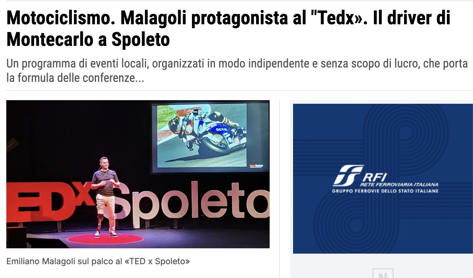 Il driver di Montecarlo a Spoleto