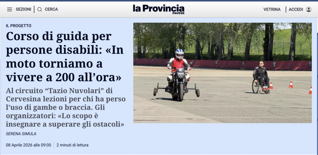 Corso di moto per disabili